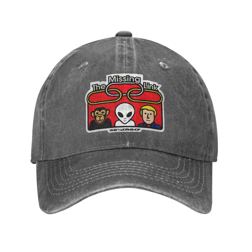 Alien Workshop Link American Retro Baseball cap Fine WorkUnisexship Literary Style Distressed Denim Hat