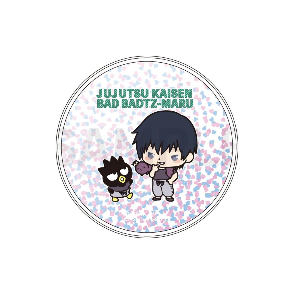 Jujutsu Kaisen Kaiju Ball Folding x Sanrio Characters Fushiguro Jinji Bad Badtzmaru Glitter Coaster 07.