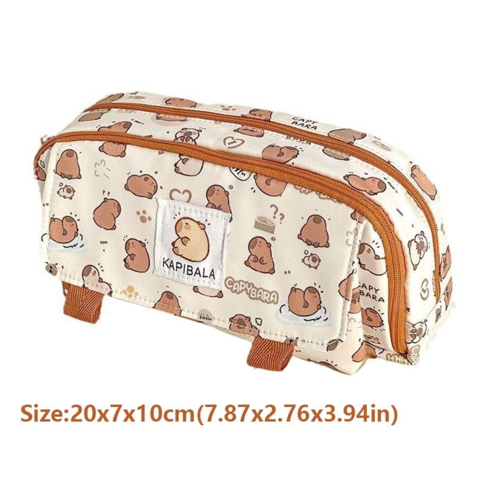 Three-layer Pen Bag Large Capacity Stationery Organizer High Quality Pencil Case  School Office