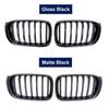 Αυτοκίνητο Μπροστινό Sport Kidney Grill Grill Matte Glossy για BMW X3 F25 X4 F26 14-17 Single Line Slat Ανταλλακτικά Racing Bumper Grill