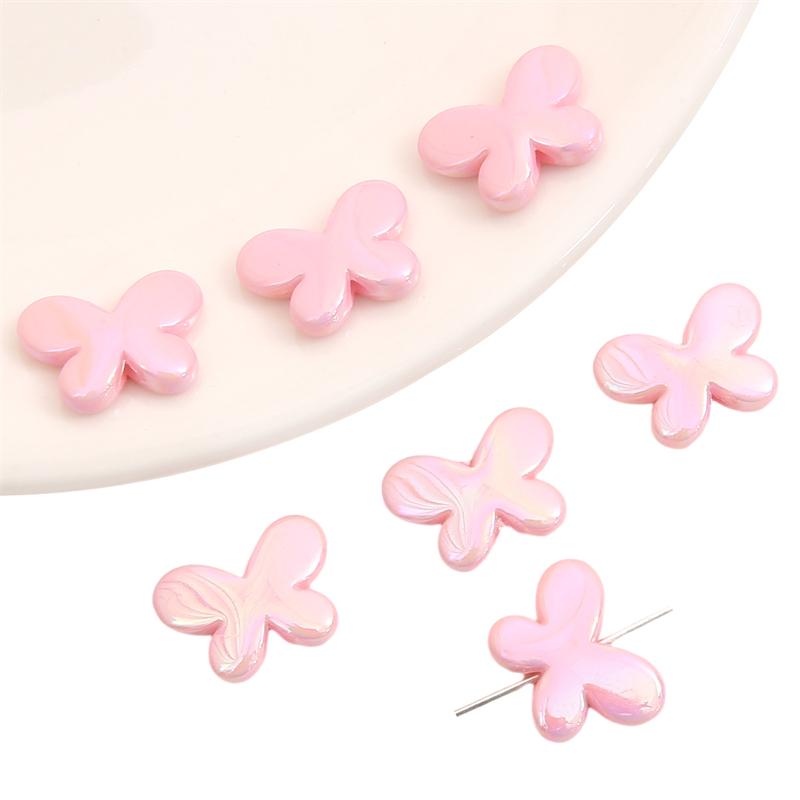 

10шт акриловые бусины бабочки подвески бусины для браслета ожерелья изготовления ювелирных изделий розовый