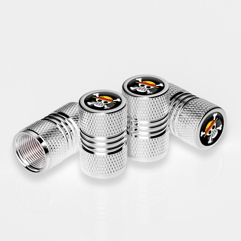 

4 ШТ. Колпачки на ниппель колеса в стиле аниме для автомобиля, велосипеда, мотоцикла, универсальные аксессуары, подарки серебряный