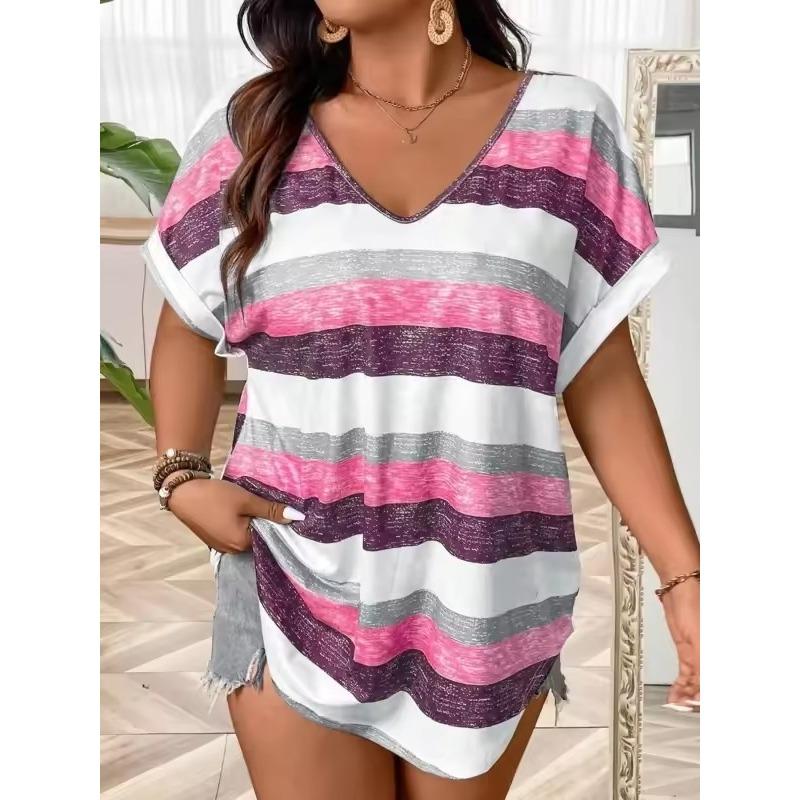 Women's T-Shirts Cartoon Cat Print T-Shirt Summer Harajuku Vintage Short Sleeved Tees O Neck Art Top Oversized Female Clothing