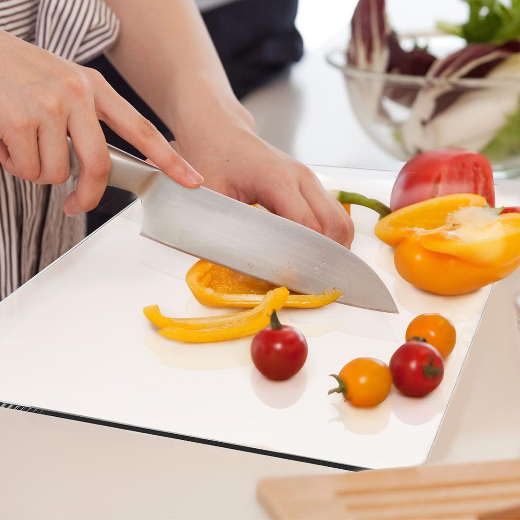 1/3 Stück Acryl Schneidebrett Transparentes Schneidebrett für Küchenarbeitsplatte Schneiden von Brot Fleisch Gemüse Obst Brett mit Thekenlippe