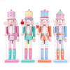 30CM Nutcracker soldier puppet candy series combination wooden craft Christmas tree pendant family festival decoration gift