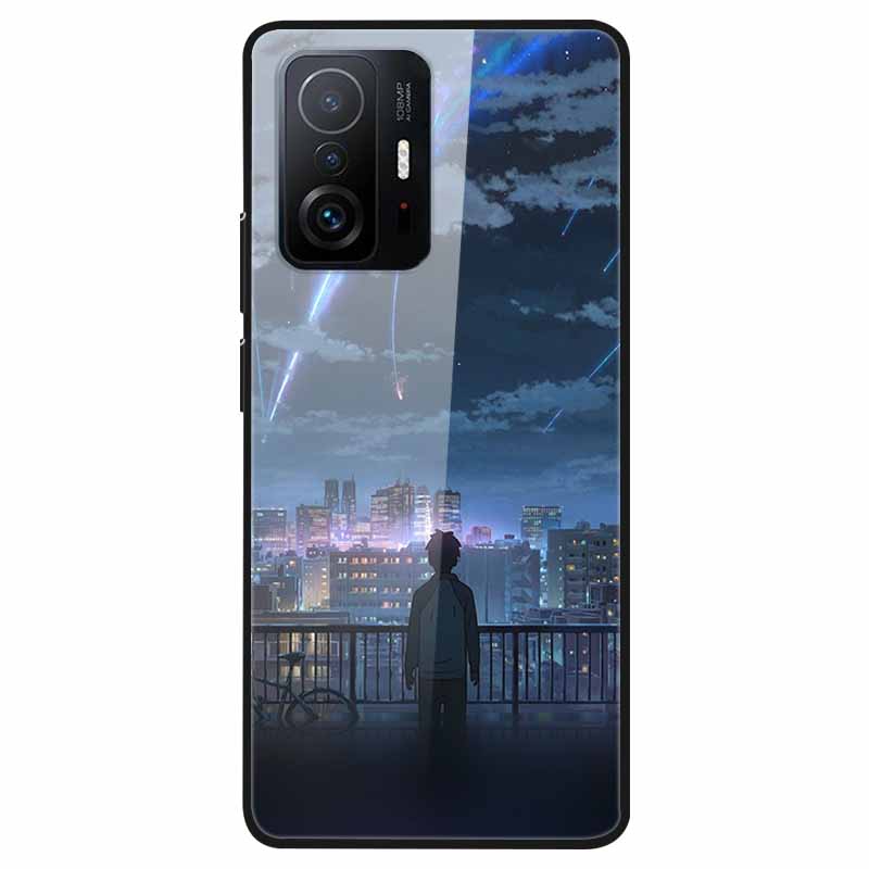 For Xiaomi 11T Tempered Glass Case Soft Bumper Hard Funda For Xiaomi mi 11T Pro Phone Case 11 T 11T Pro 11TPro Back Cover Shells