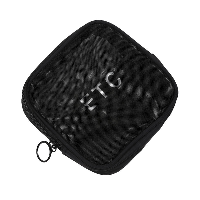 Transparent Mesh Makeup Bag Storage Case Zipper Make Up Bags 3 Size Women Travel Toiletry Wash Cosmetic Bag