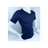 0132 Wilusa Tricou simplu cu decolteu în V pentru bărbați
