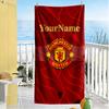 Manchester Customize Text Beach Towel Quick-Dry Soft Microfiber Ideal for Travel Outdoor Swim Pool Yoga Surf Camping Hiking Gym Gift Holiday