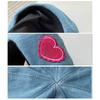 Denim Berets Hat Heart Peaked Cap Sweet Painter Cap  Spring Autumn