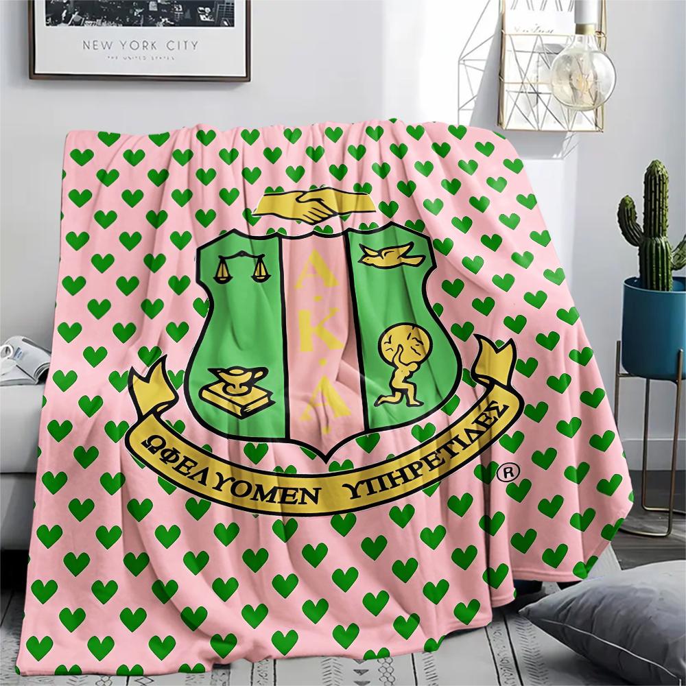 1Pc AKA Print Flannel Blanket, High quality Comfortable for All Seasons, Home Decor, Warmth and Comfort, Perfect for Christmas Gifts