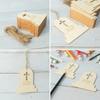 Top Quality Unfinished Wooden Tombstone Ornaments, 20pcs, Wood Material, Perfect for Halloween, Christmas