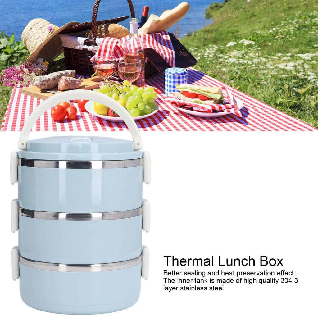 Edelstahl Mehrschichtige Lunchbox Isolierter Lebensmittelbehälter Großes Fassungsvermögen Tragbare Bento-Box Kreative Studenten-Mahlzeitaufbewahrung