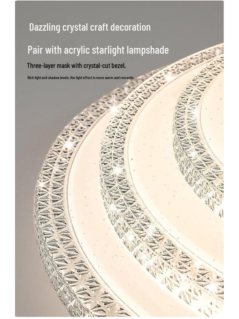 Ultra-bright Modern LED Crystal Ceiling Light for Bedroom and Living Room