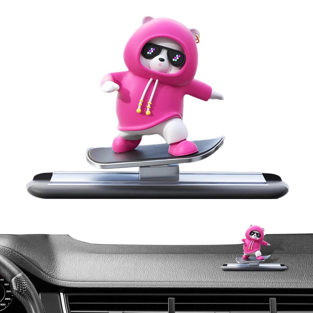Skateboard Bear Dashboard Ornament Skateboard Bear Car Decoration Skateboard Bear