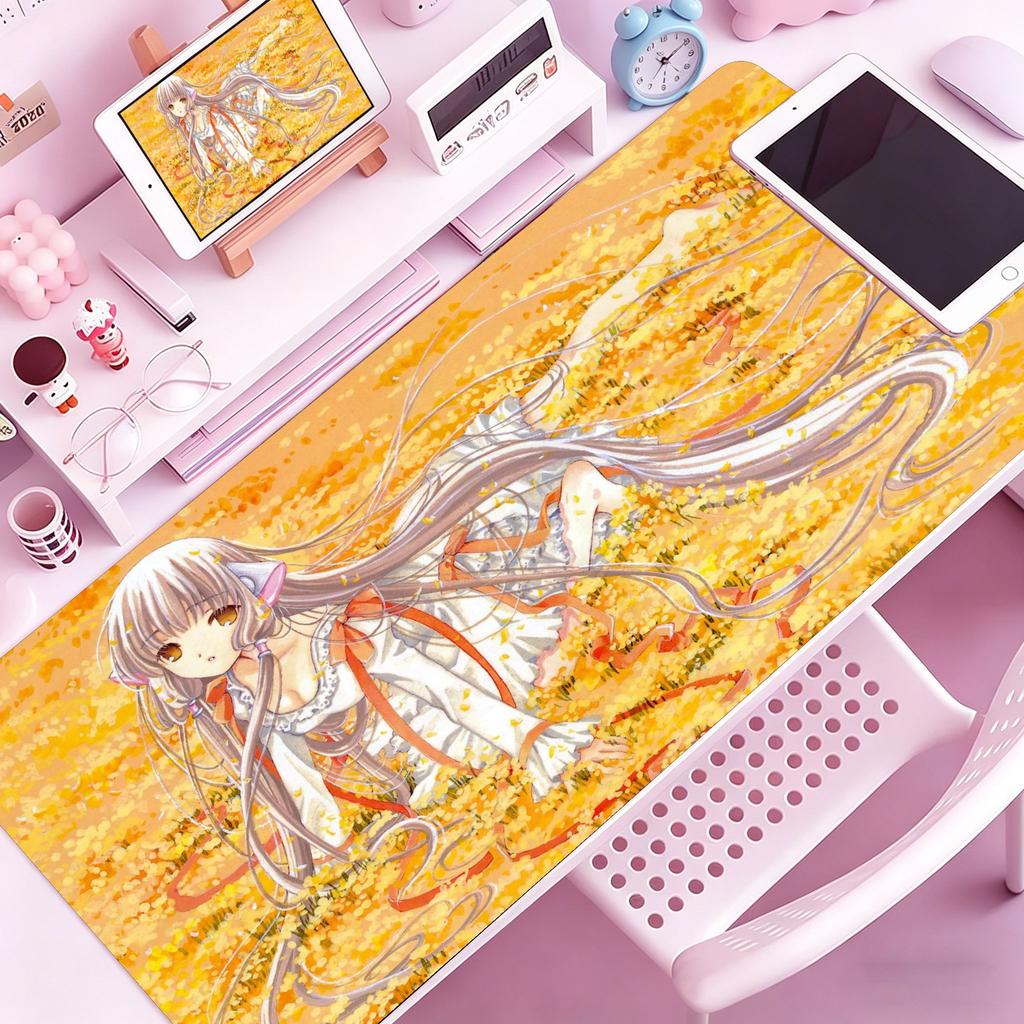 Anime CChobits Cute Chii Mouse Pad Nonslip Rubber Gamer Balance Computer Mat Decoracion Deskmat Laptop Office Large