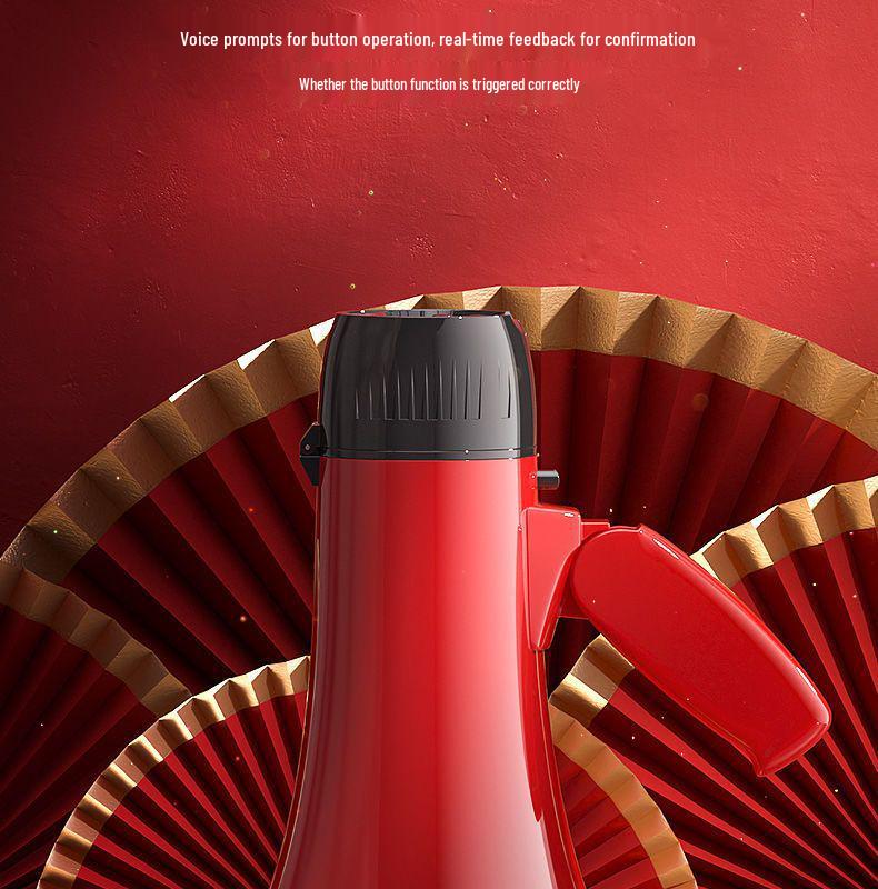 Portable Megaphone Speaker with Voice Recording for Street Vendors and Promotions