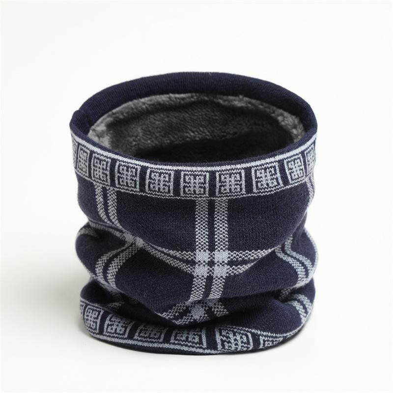 Scarves, New Warmth Protection For Men And Women In Winter, Cervical Spine Pullover, Neck Cover, Plaid Wool Knitted Thickened Scarves