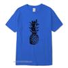 Cool Unisex Fashion Casual Top Quality 100 Cotton Loose Pineapple Printed T Shirt Casual Loose Cool Unisex T Shirt For Unisex