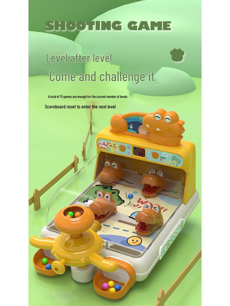 Multifunctional Dinosaur & Crocodile Marble Game: Parent-Child Table Competition Toy