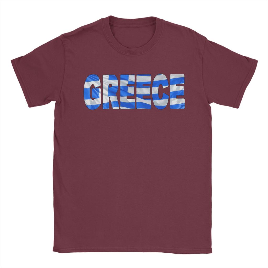 Men TShirts Greece Flag  Funny 100 Cotton Tee Shirt Short Sleeve  T Shirt Round Neck Clothing 4XL 5XL 6XL