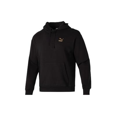 Puma Color Block Letter Print Casual Hoodie Unisex Sweatshirt Black 625254-01