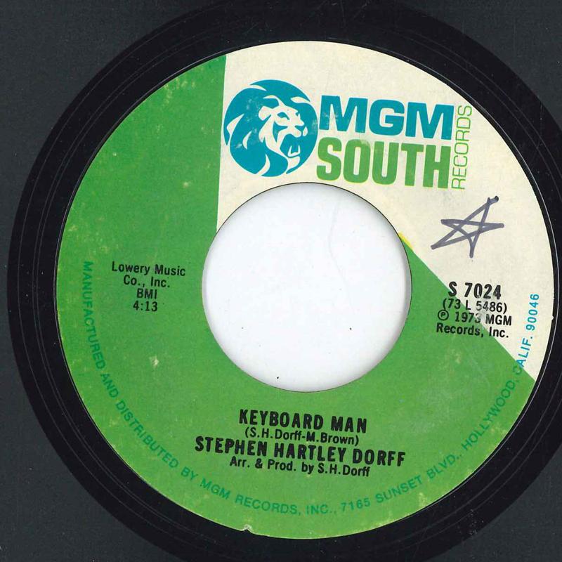 

7inch Record STEPHEN HARTLEY DORFF Keyboard Man S7024 MGM SOUTH RECO US Rock Used