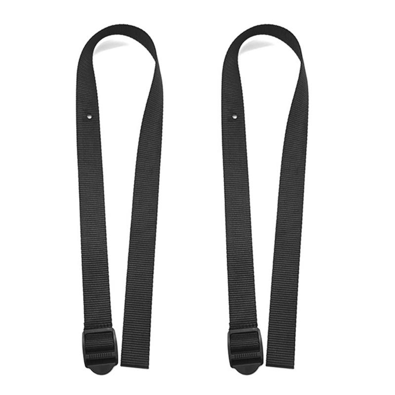 1 Pair Of Adjustable Rowing Exercise Machine Foot Straps Replacement Straps Polyester Webbing With Buckles For Gym Home