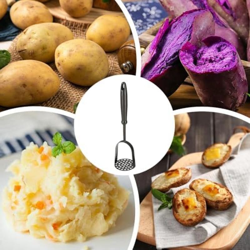 Stainless Steel Potato Masher, Multi-Function Kitchen Grinder Tool—Compact Avocado Press, Suitable for Vegetables, Meat, and Tomatoes
