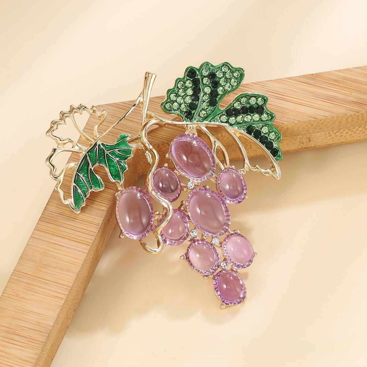 

Креативная брошь в виде винограда, темперамент, высокое чувство, универсальная фруктовая юбка, костюм, платье, аксессуары, корсаж, женщина виноградный