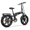 Paselec PX6 Bicicletă electrică pliabilă de 20 inch, 9 viteze, frâne hidraulice și baterie detașabilă 48V12Ah