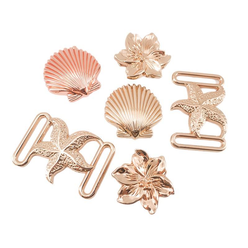 Irregular Alloy Chest Buckle for Fashion Swimwear and Underwear Accessories