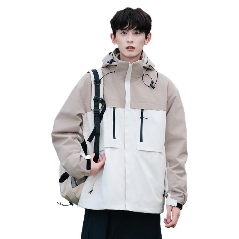 Tooling Jacket Men's Three-in-one Functional Jacket Women's Outdoor Windproof and Waterproof Camping Mountaineering Suit Two-piece Set