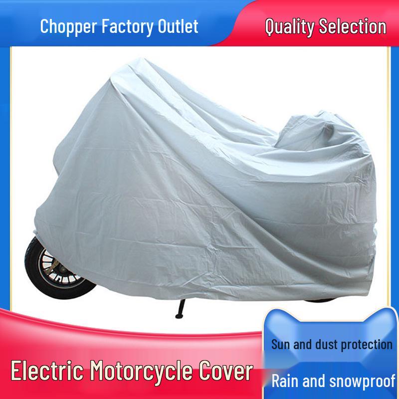 PEVA Single Layer Rain and Sunproof Cover for Motorcycles, Electric Vehicles, and Bicycles with Logo Print