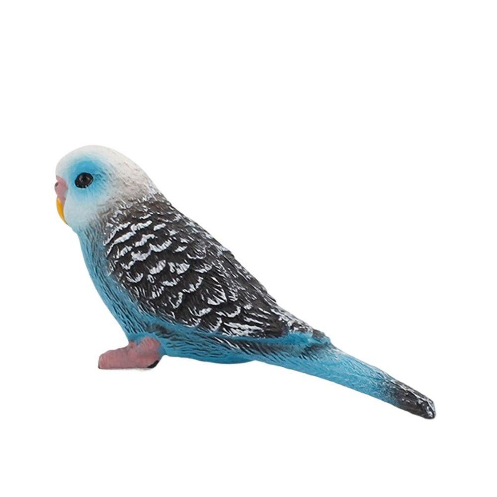 Simulated Budgie Parrot Statues Artifaical Outdoor Sculpture Animals Miniatures Educational Budgerigar Toy Parrot Ornament