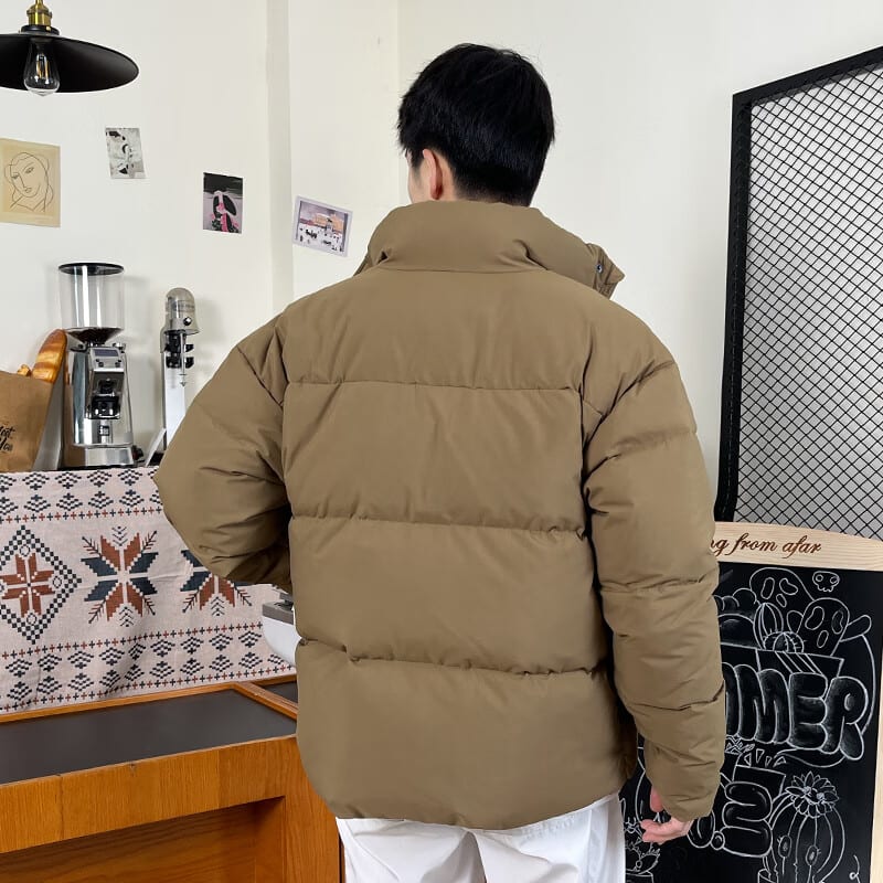 PUMA Down Jackets Unisex Brown Stand Collar Moderate Quilted Down Jacket 623600-93