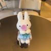 Japanese Style Miffy Rabbit Plush Pendant: Cute White Fur Keychain & Bag Charm Gift