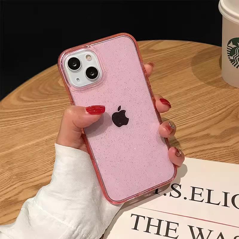 Glitter TPU iPhone 15 Pro Case: Simple Color, Drop-Proof, Soft Protective Cover iPhone 15