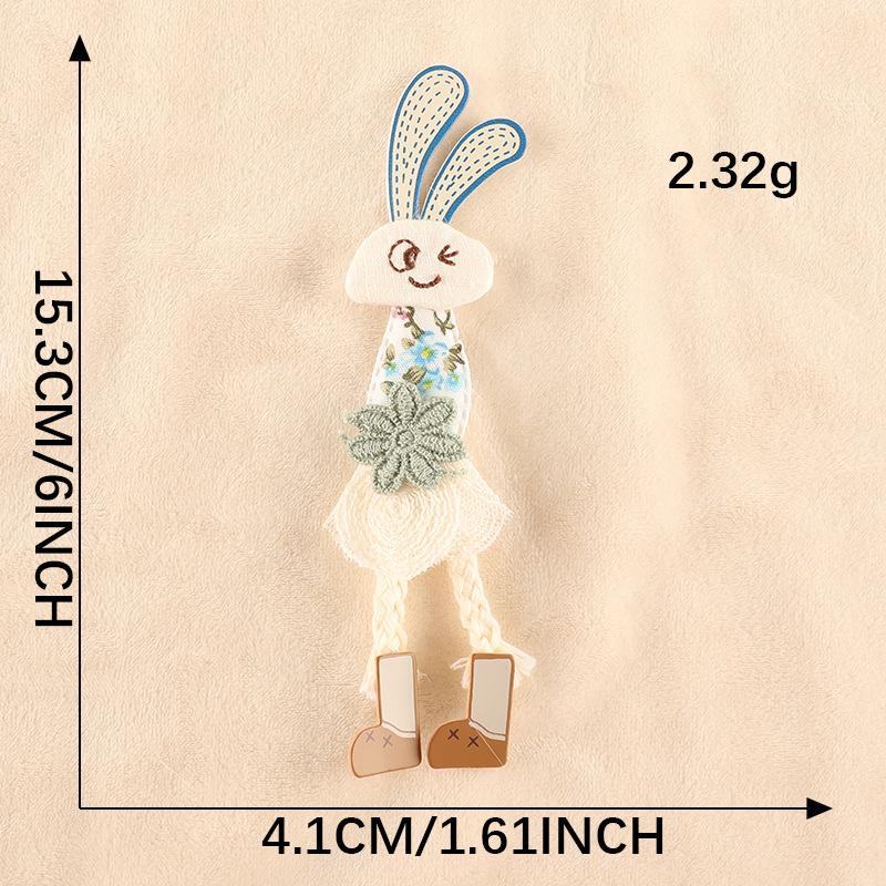 Embroidery Label Decorative Jewelry Doll Rabbit Three-dimensional Patch Sticker Clothing Accessories DIY Hand-embroidered Cloth Label