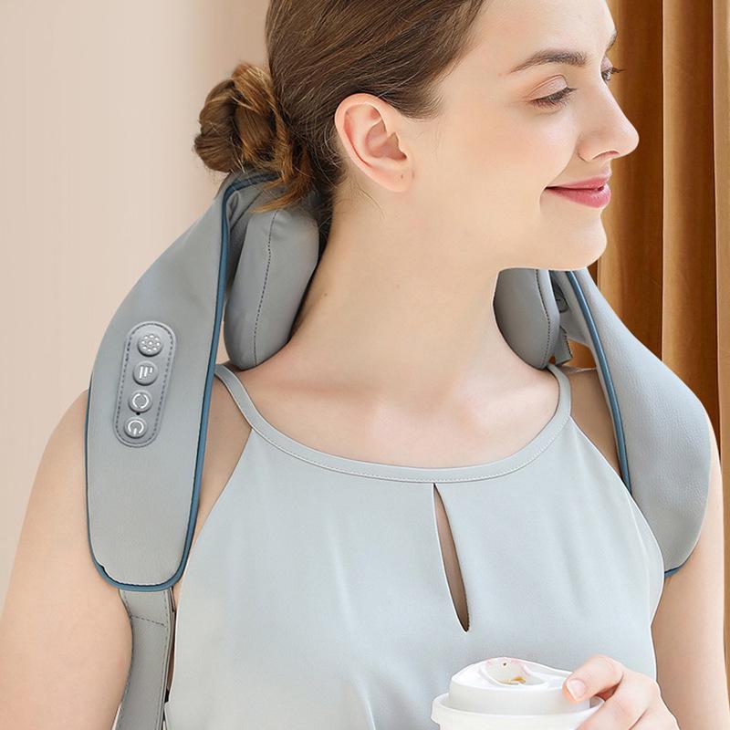 Wireless Neck and Shoulder Massager with Hot Compress & Kneading, Neck Protector Shawl