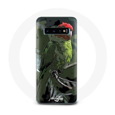 Custodia per Samsung Galaxy S10 Plus Pionus Pappagallo Rosso Verde