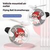 Car Air Vent LED Aroma Diffuser Rotating Flying Ball Car Air Freshener with Colorful Mood Light 3D Sci-Fi Design Aromatherapy Ornament for Car Home