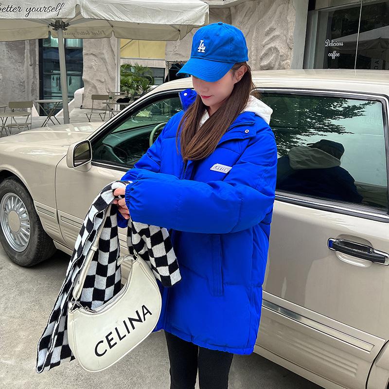 Women's Down Cotton-padded Winter Clothes, Loose Stand-up Collar Short Cotton-padded Clothes Thickened Students