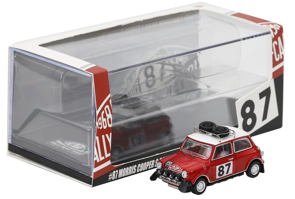Gaincorp Products GCD Mini Cooper with 2 Spare Fully Assembled Model 1/64 #87 Tires, Red, (KS078-660)