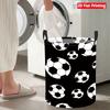 Collapsible Laundry Basket Large Round Waterproof Fabric Hamper Dirty Clothes Storage Bin Toy Organizer with Handles