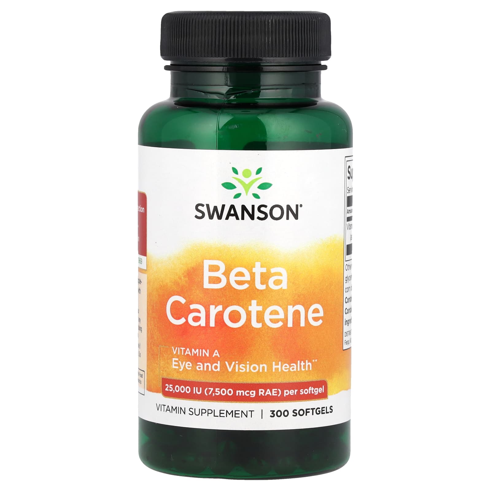 

Beta-Carotene, 25,000 Iu (Rae 7,500 Mcg), 300 Softgels