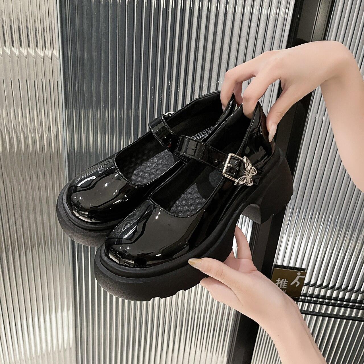 

Женские туфли-оксфорды на квадратном высоком квадратном каблуке с пряжкой Мэри Джейн, женские туфли-оксфорды из однотонной кожи, летние туфли-лодочки на платформе, большие размеры