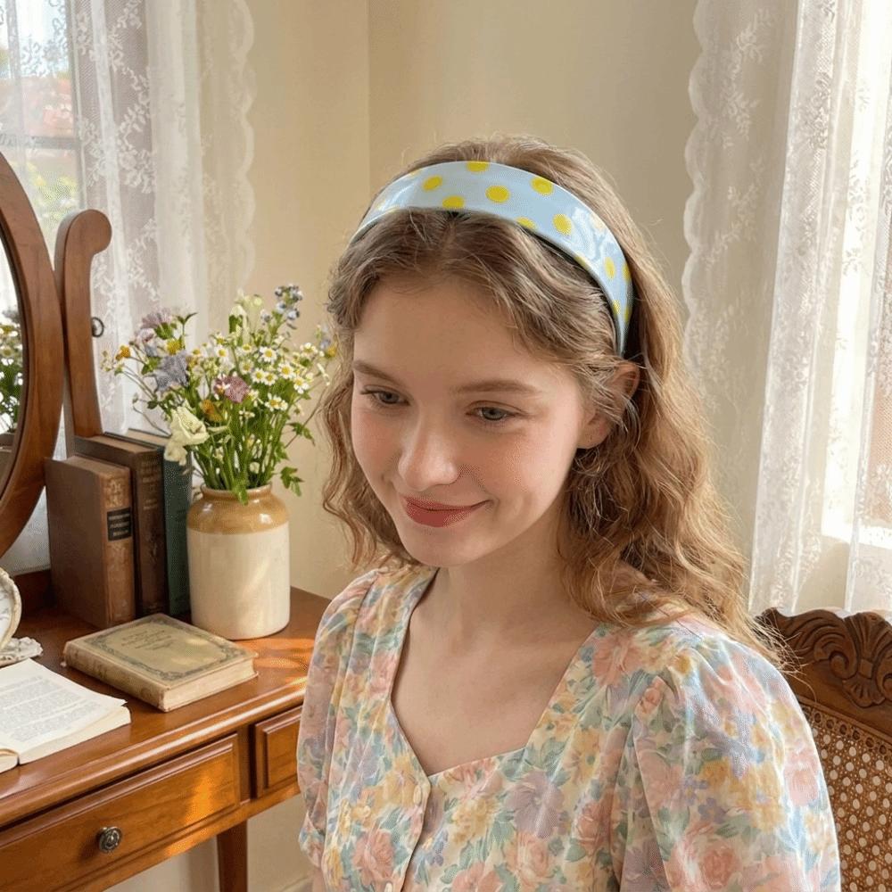 Retro Acetate Plate Headband Sweet Headwear Korean Style Polka Dot Hair Hoop Commute