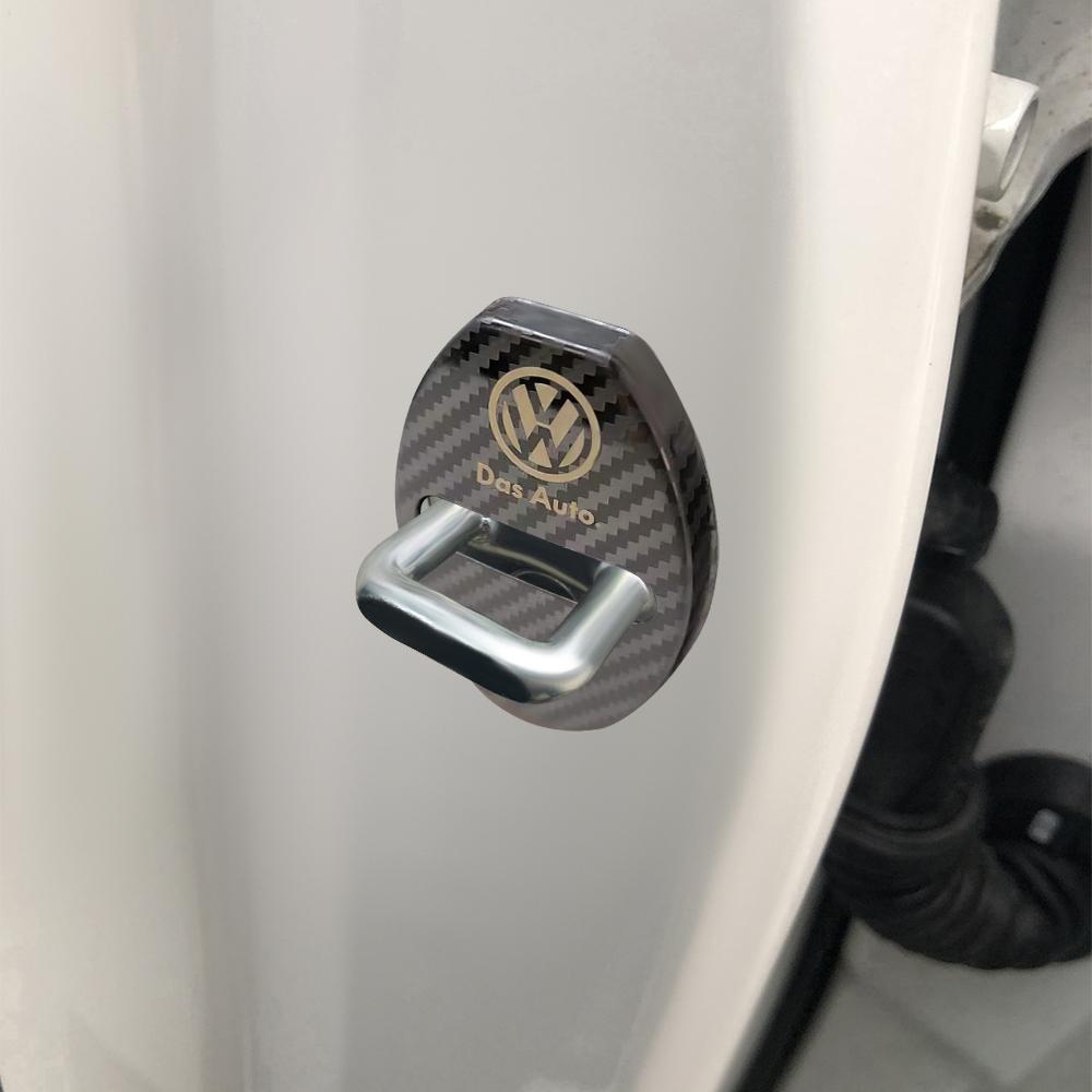 Metal Car Door Lock cover Protective Buckle Cover Sticker For Volkswagen Golf Caddy Passat GTI Lavida Sagitar Scirocco Tiguan