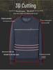 Men's Fleece-Lined Round Neck Long Sleeve Warm Wool T-Shirt